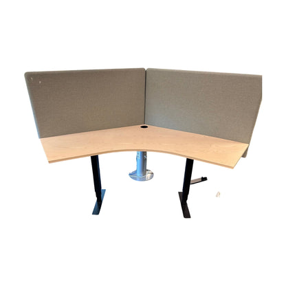 Elektrisk hev/senk skrivebord 205x100 cm, beige