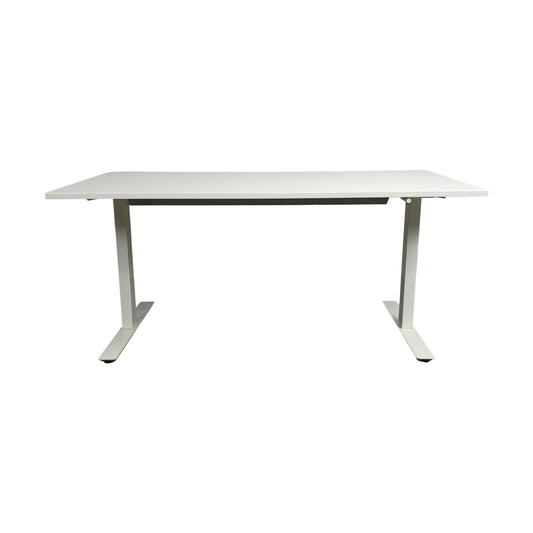 Hvitt skrivebord med sveiv, 160cm