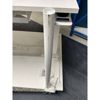 Skrivebord 120x75 cm, hvit laminat