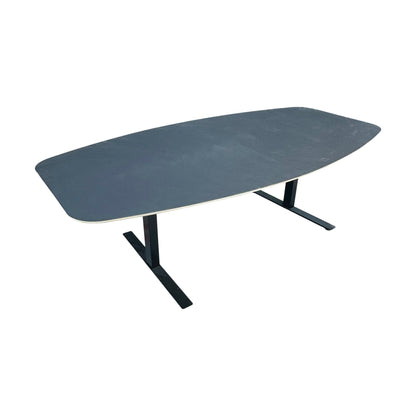 Møtebord AUDREY, svart/dueblå, 240x120 cm