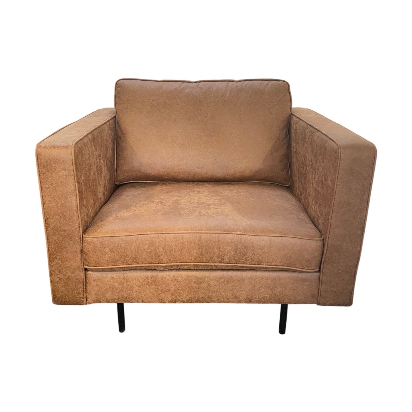 Brun Westin lenestol i skinn