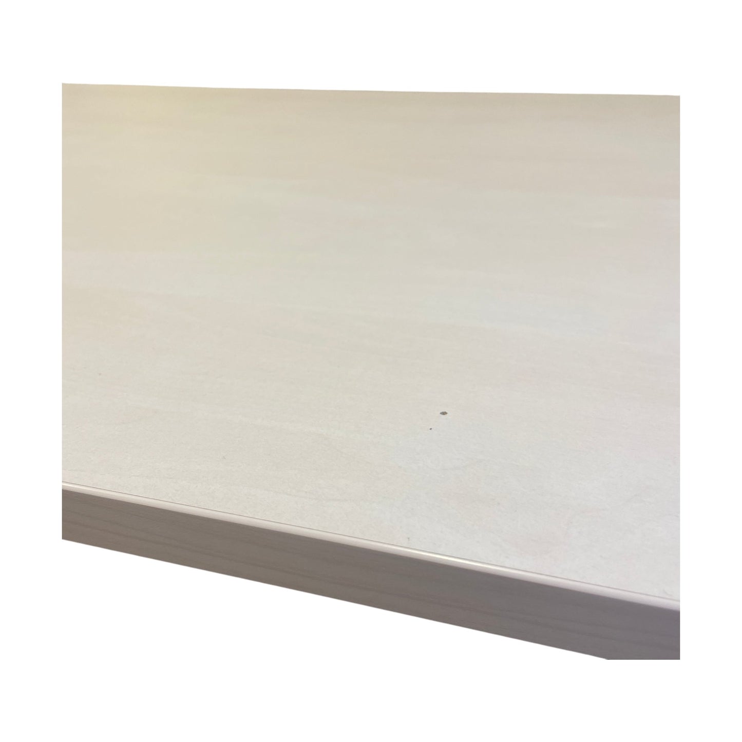 Trefarget skrivebord m/ sorte ben, 180cm