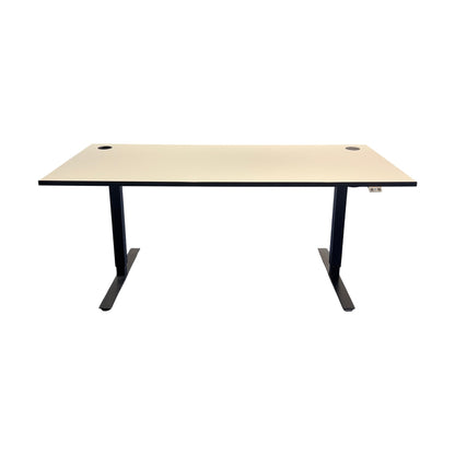 Elektrisk hev/senk skrivebord 160x80 cm, hvit laminat, Edsbyn