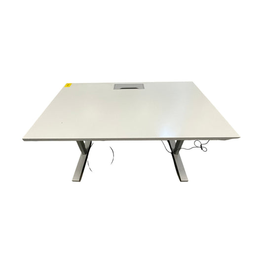 Elektrisk hev/senk skrivebord, grå, 140x80 cm
