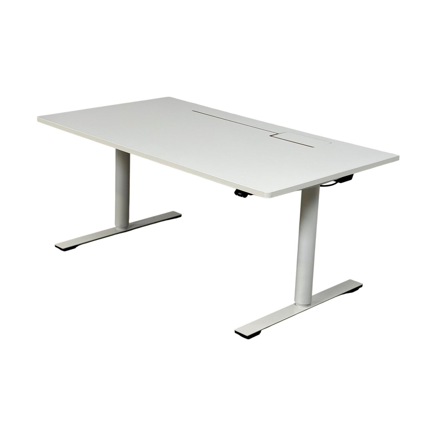 Dencon Delta elektrisk hev/senk skrivebord, hvit, 140x80 cm