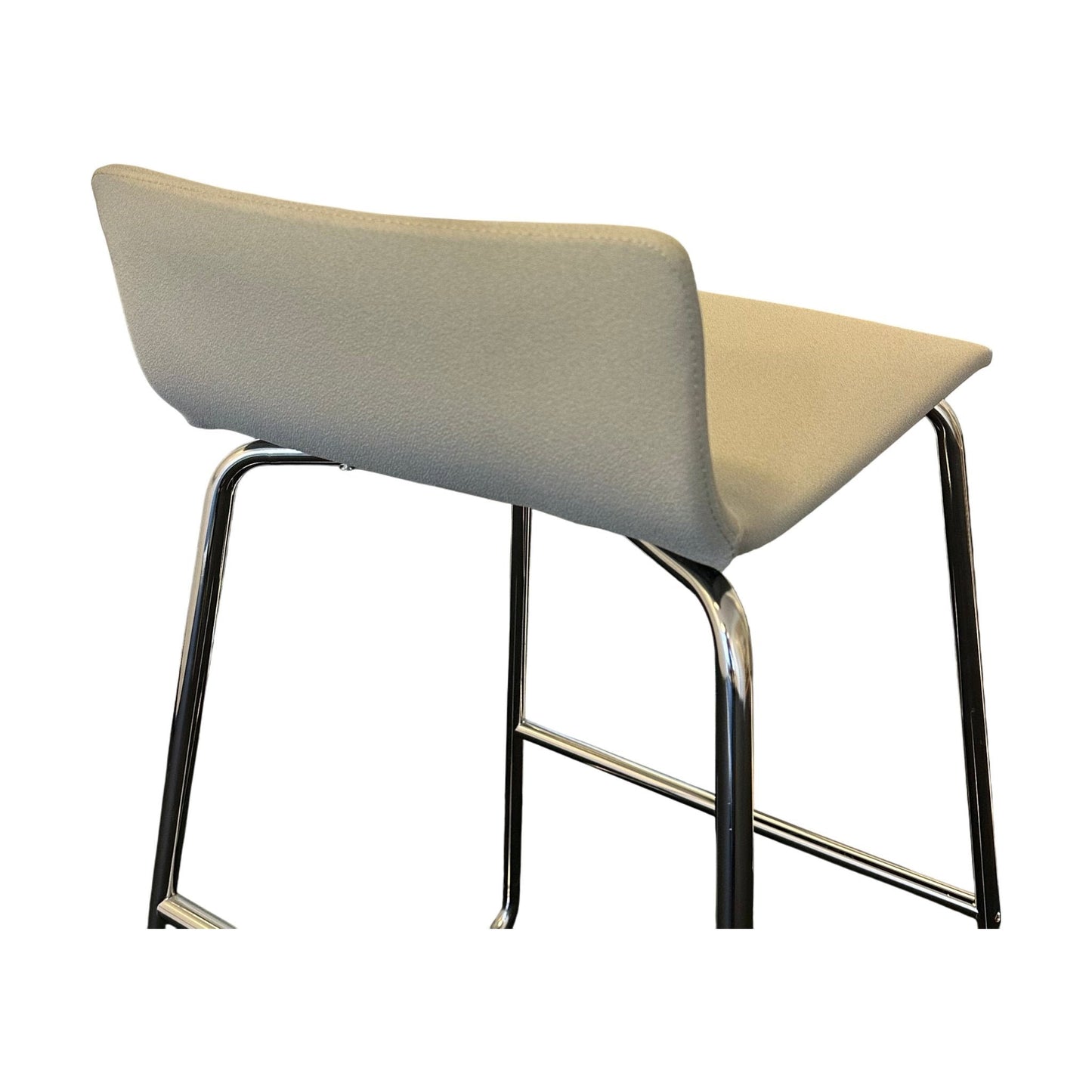 Grå barstol, tekstil, 89 cm høy