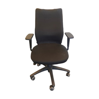 Kontorstol Vela, svart m/ armlener