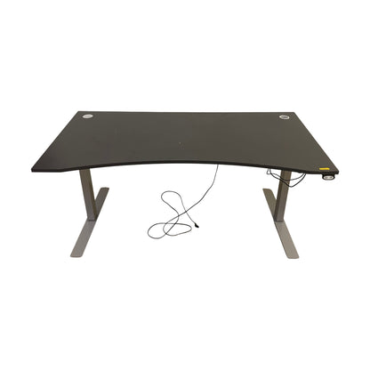 Elektrisk hev senk skrivebord med grå plate, 160x80x72 cm