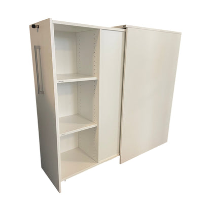 Hvit towerskap fra Kinnarps, dobbel åpning, 125x80x40 cm