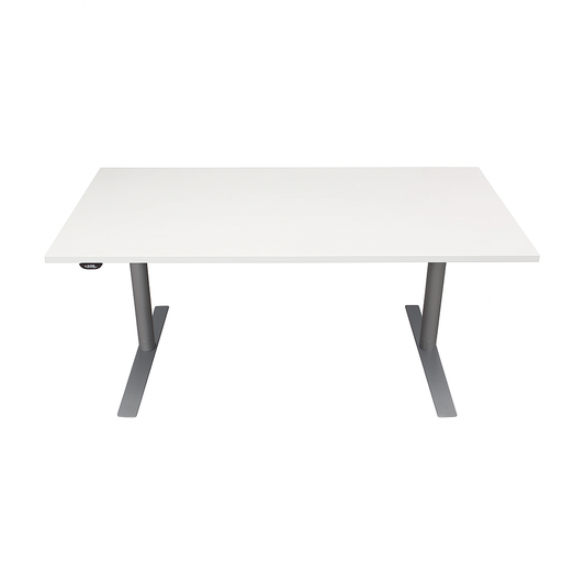 Elektrisk hev/senk skrivebord, hvit laminat, 200x80 cm