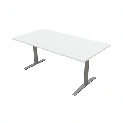 Elektrisk hev/senk skrivebord, hvit laminat, 200x80 cm