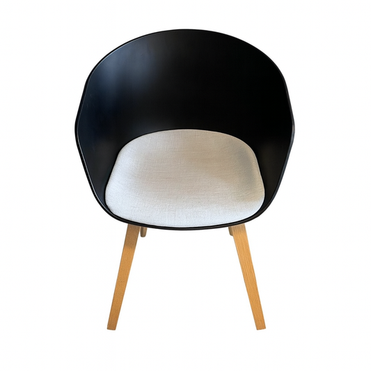 AAC møteromsstol fra HAY, eikebein, lys grått tekstil