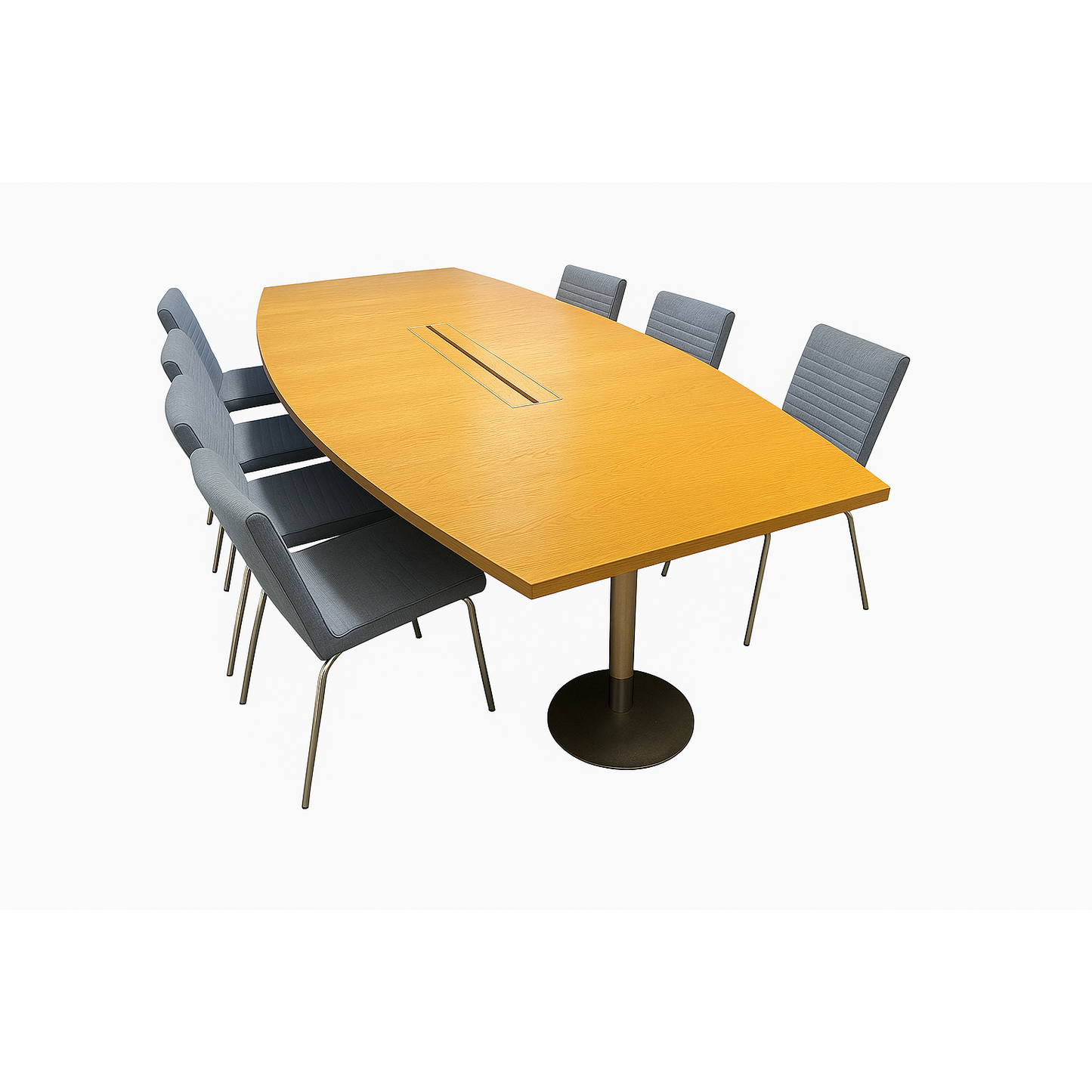 Møtebord trefarget, 300x120 cm