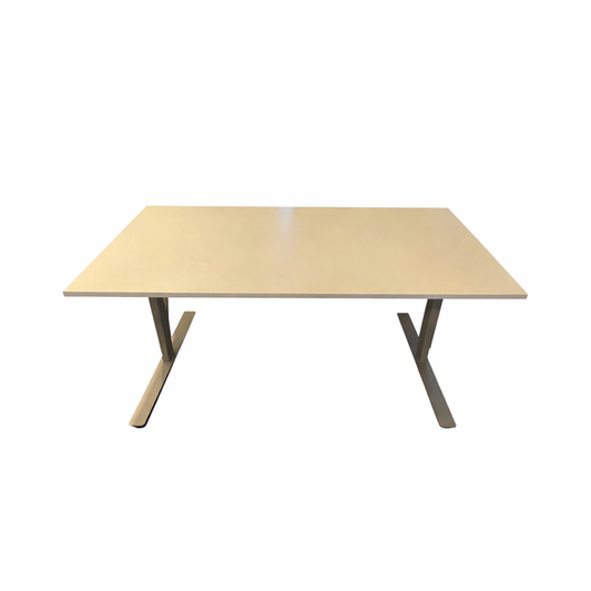 Pult elektrisk hev/senk skrivebord, hvit, 160x80 cm