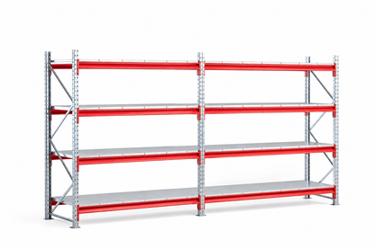 (190x60x200) AJ Produkter TOUGH lagerhylle i grå, 4 hylleplan