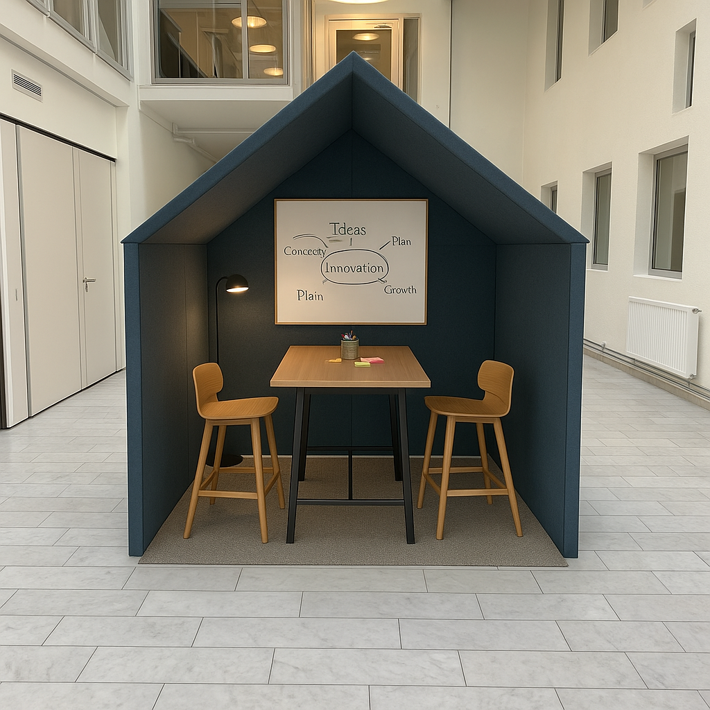 Samtalerom, trukket i ull fra Gøtessons The Hut