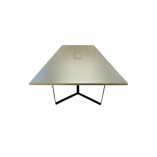 Møtebord, mørk grå laminat, 240x120 cm