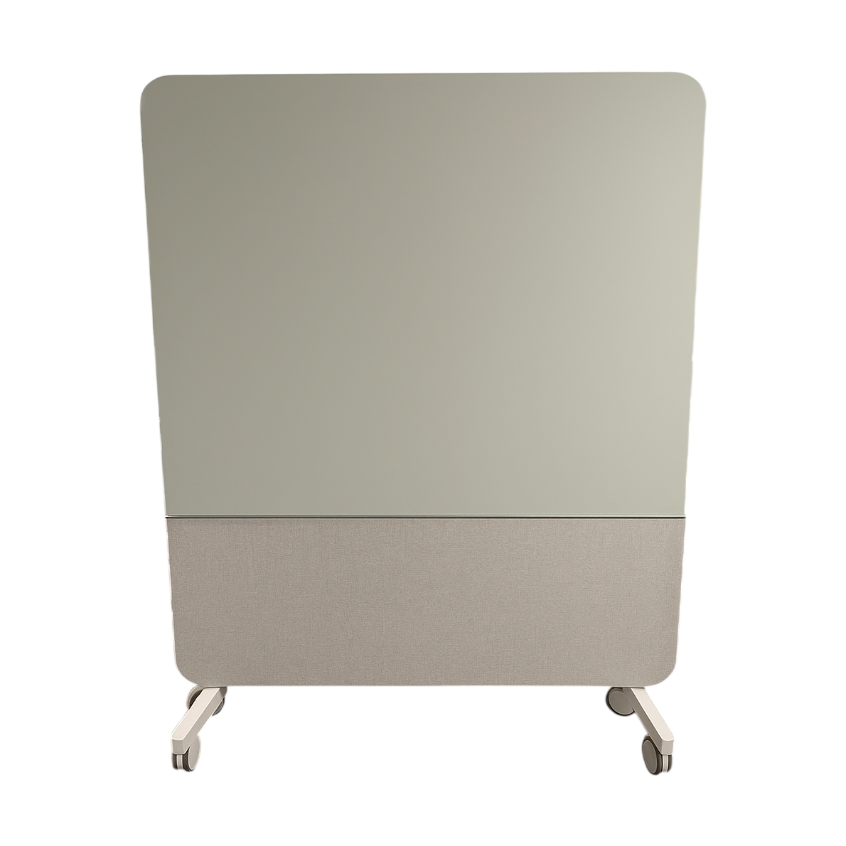 Frittstående whiteboard på skillevegg med hjul, 150x195 cm