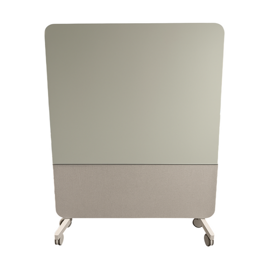 Frittstående whiteboard på skillevegg med hjul, 150x195 cm