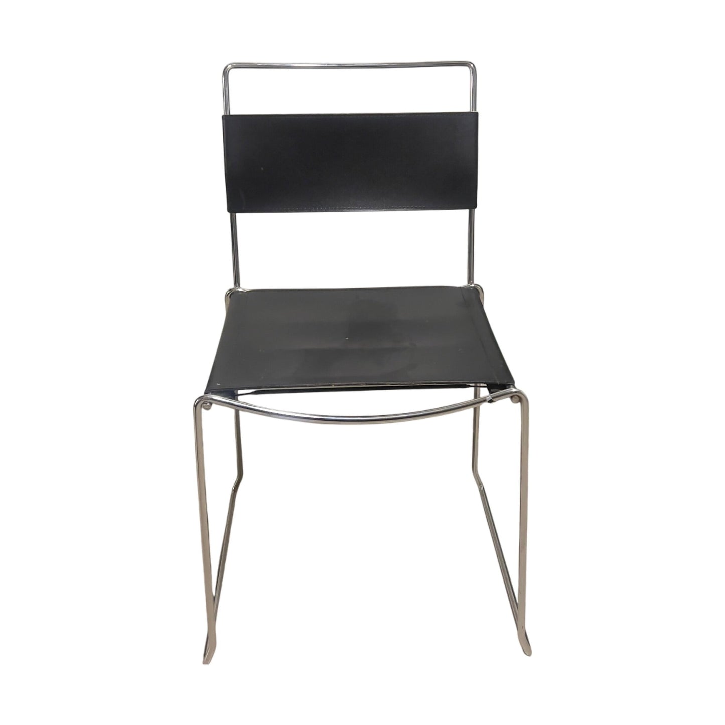 Metall møteromsstol m/lærsete