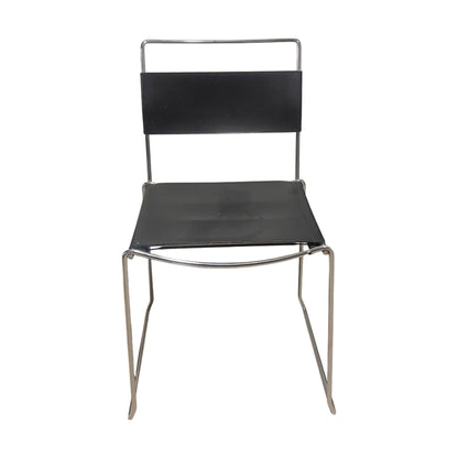 Metall møteromsstol m/lærsete