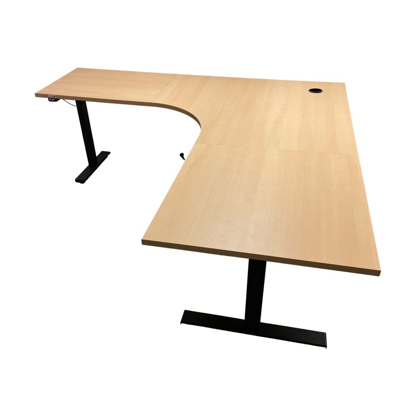 Kontor Konsult elektrisk hev/senk skrivebord, trefarget, 200x190 cm