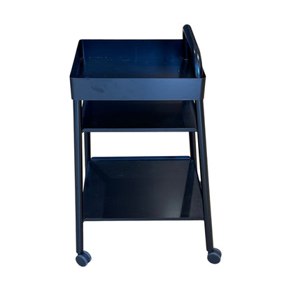 Tralle på hjul i svart metall