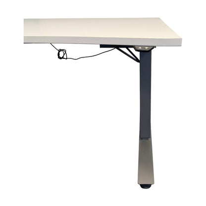 Elektrisk hev/senk skrivebord m/ magebue, 180x90cm