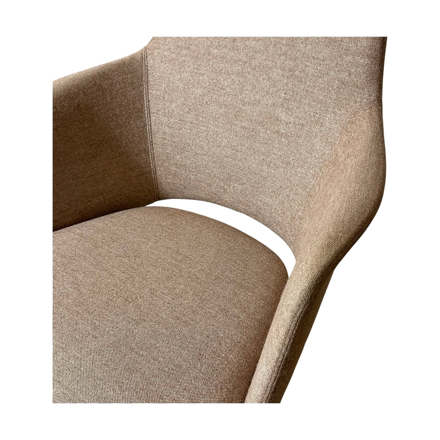 Pilot møteromsstol fra Materia, rosa ull, svingbar, med hjul