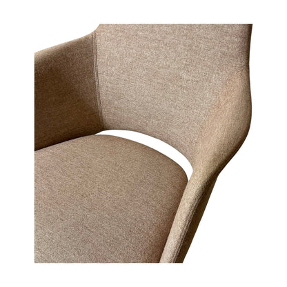 Pilot møteromsstol fra Materia, rosa ull, svingbar, med hjul