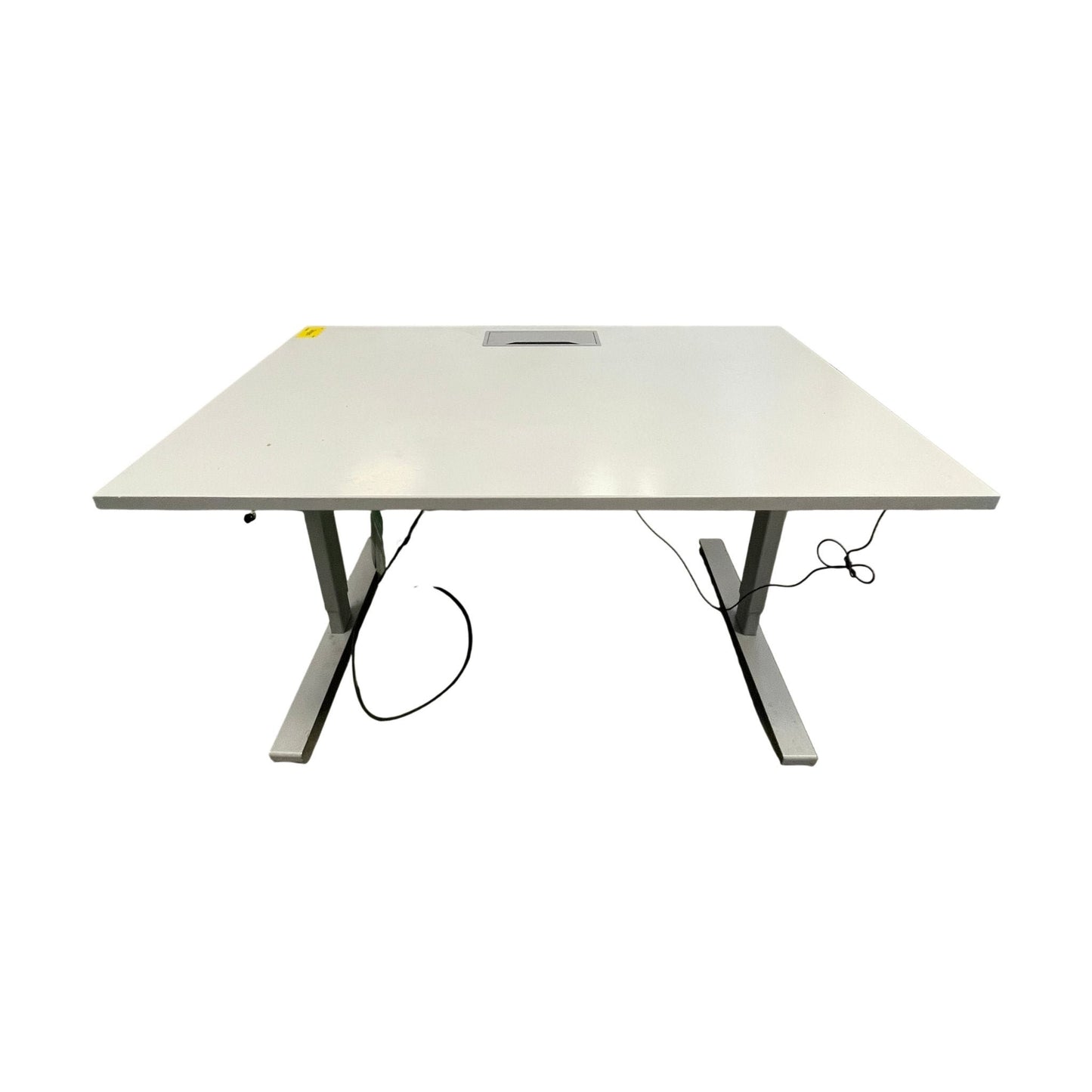 Elektrisk hev/senk skrivebord, grå, 140x80 cm