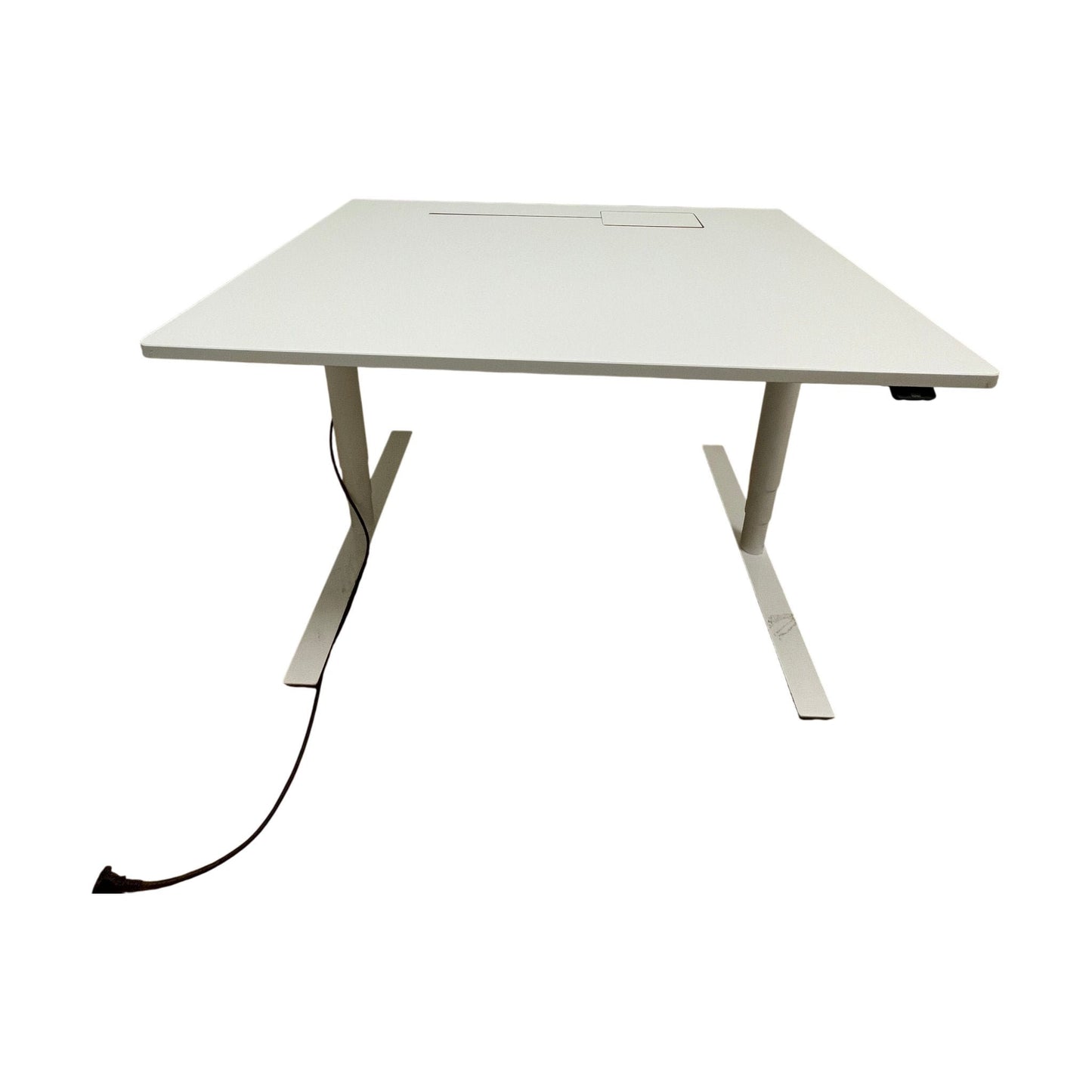 Dencon elektrisk hev/senk skrivebord, hvit, 120x80 cm