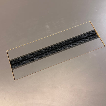 Ovalt møtebord i grå, 180x100 cm