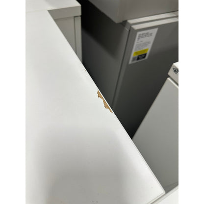 Sideskap QBUS, låsbart, venstre , håndtak, H1250 B400 D800 mm, hvit