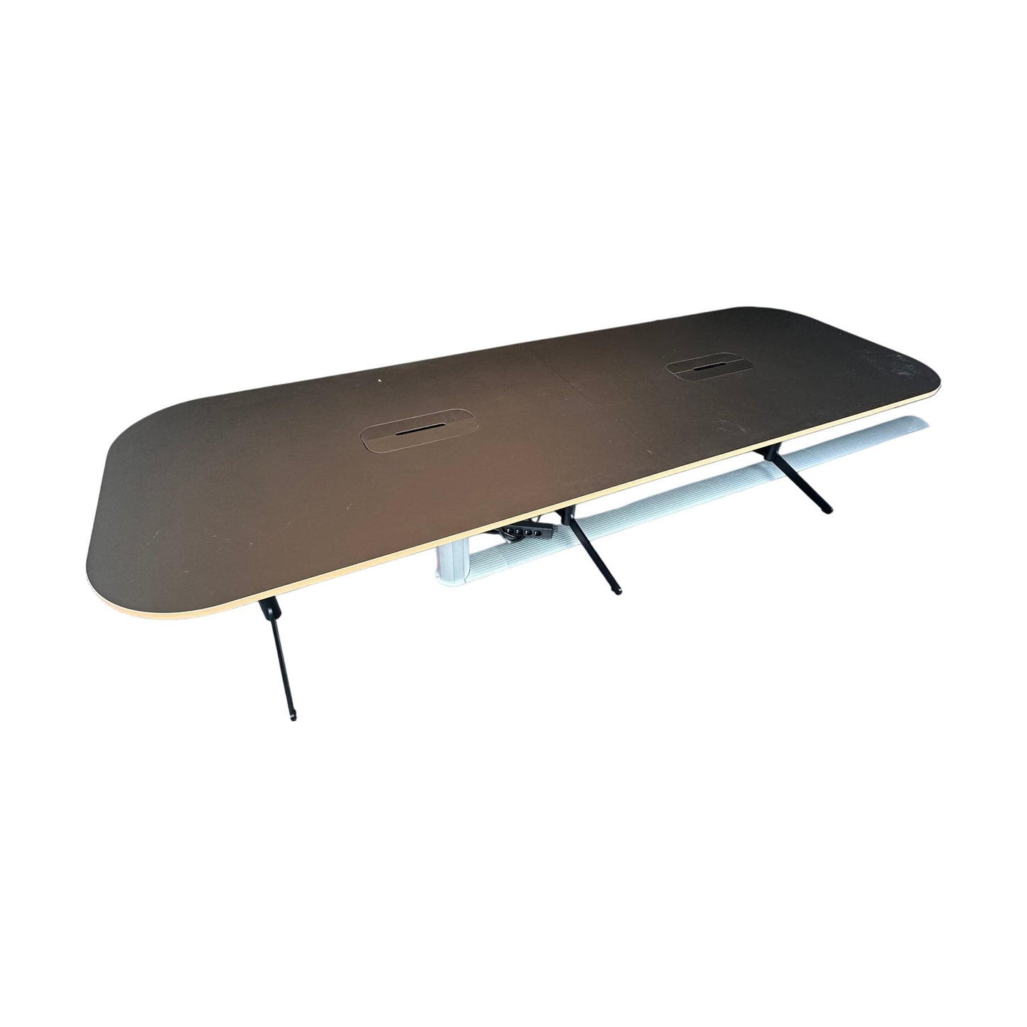 Feather møtebord fra Edsbyn, sort MDF, 320x110 cm