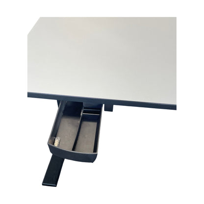 Elektrisk hev/senk skrivebord, sort og hvit, 160x80 cm