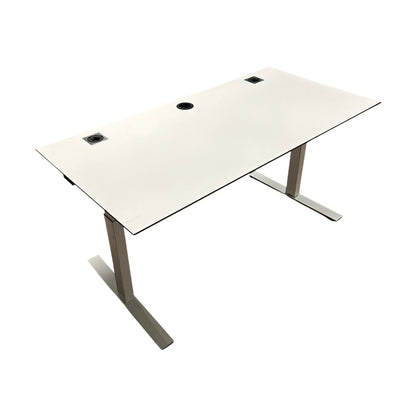 Skrivebord, hvit laminat, 160x80 cm