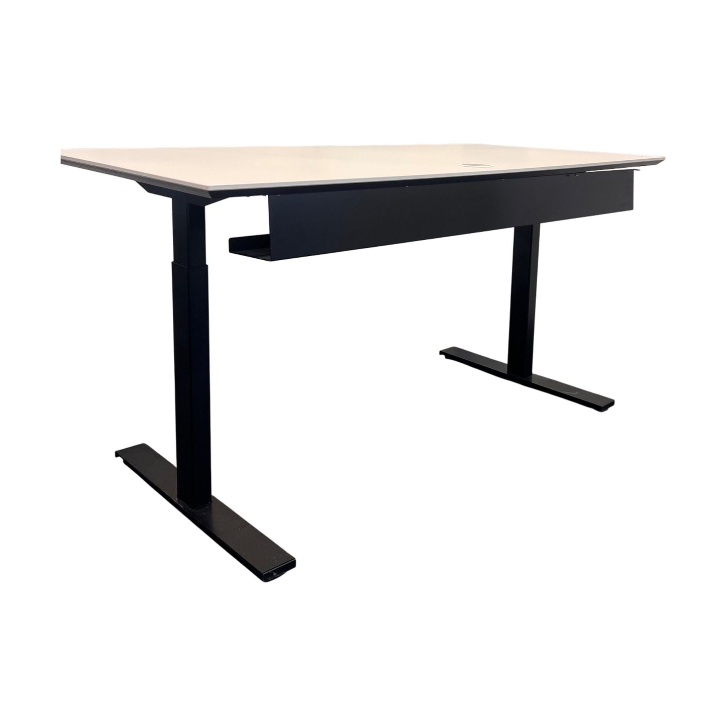 Elektrisk hev/senk skrivebord fra Linak, hvit laminat, 160x80 cm