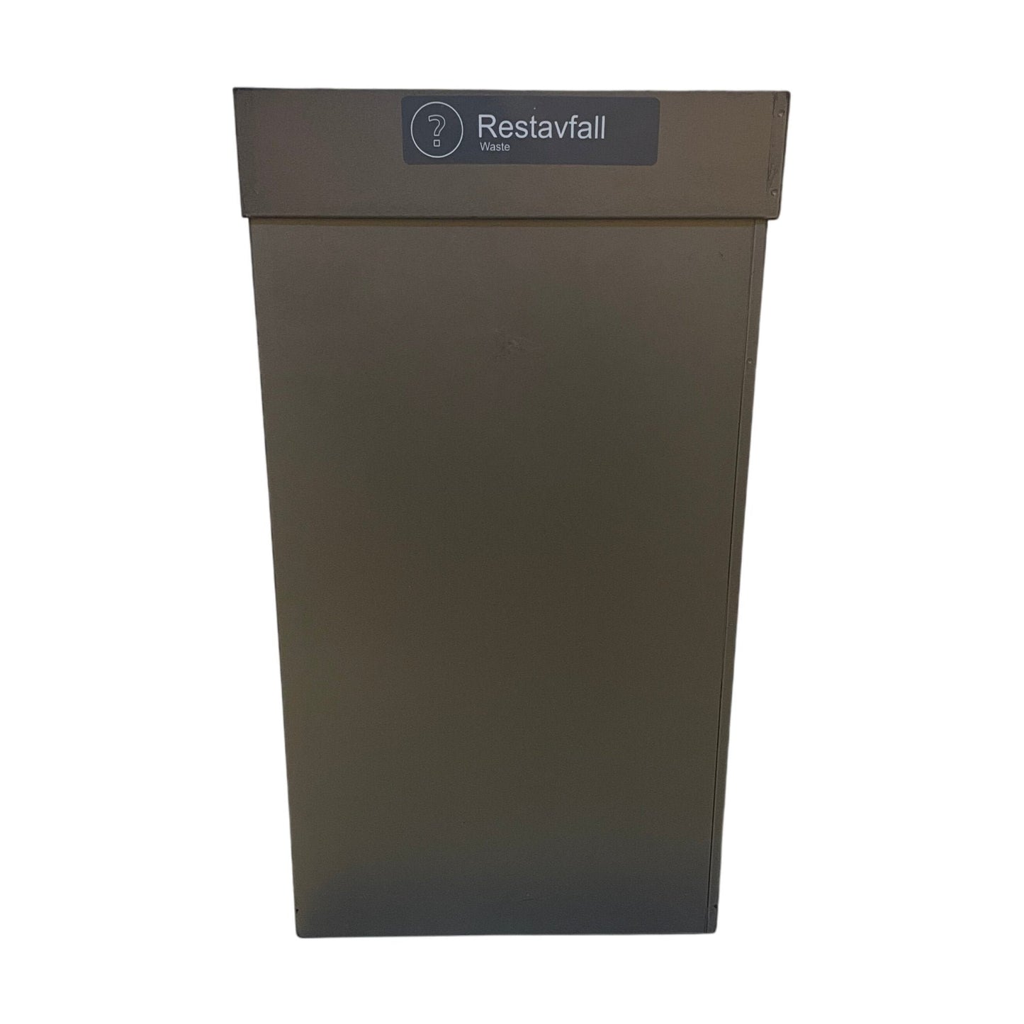 Rektangulær avfallsbøtte med åpent lokk, 79x32x43 cm
