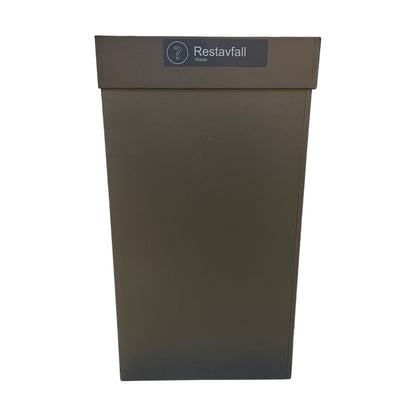 Rektangulær avfallsbøtte med åpent lokk, 79x32x43 cm