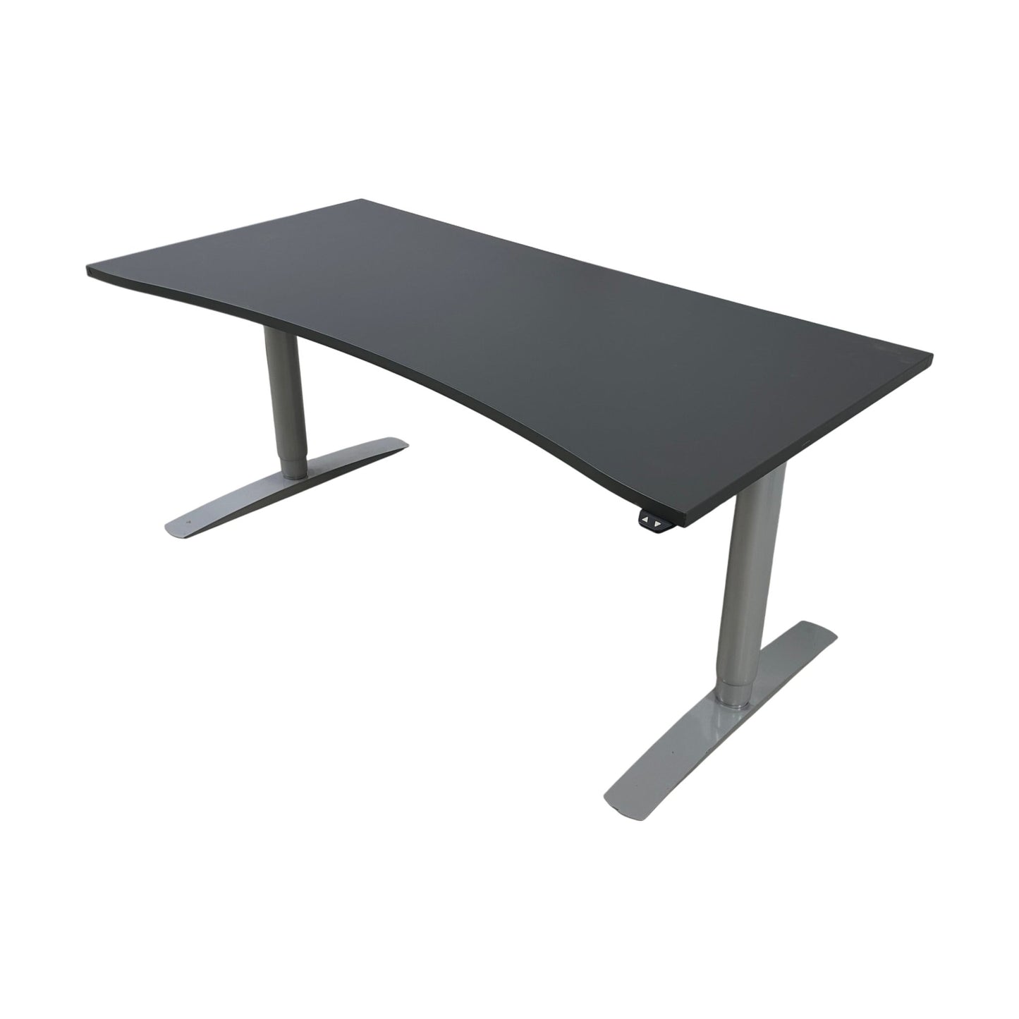 Elektrisk hev/senk skrivebord, sort plate, 160x80 cm