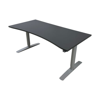 Elektrisk hev/senk skrivebord, sort plate, 160x80 cm