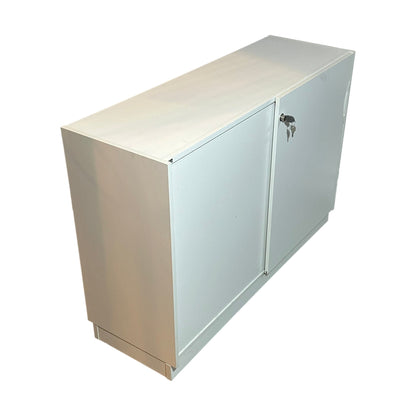 Skap med skyvedører fra EFG, hvit, 120x40x80 cm