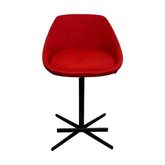 Ezy barstol fra Offecct, mørk rød, høyde 86 cm