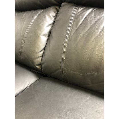 Mayfield 3-seter sofa, sort hud/PVC