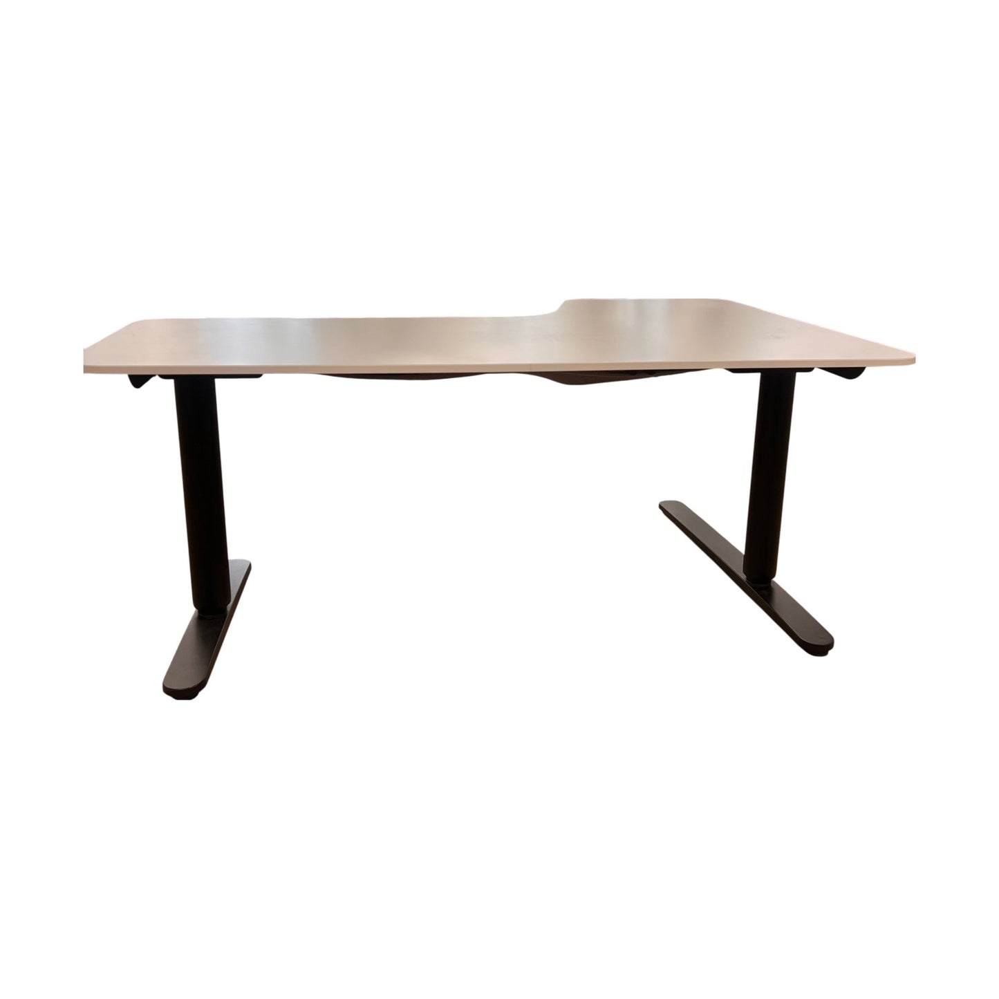 Bekant elektrisk hev/senk skrivebord fra IKEA, MDF med laminatoverflate, 160x110 cm