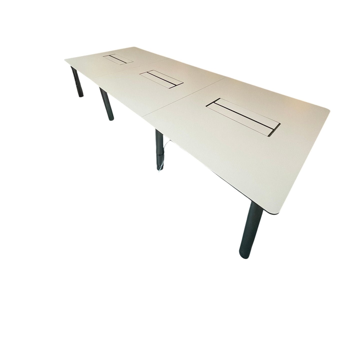 Møtebord, hvit laminat, 360x140 cm