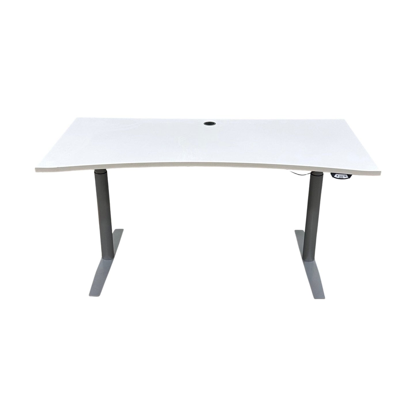 Elektrisk hev/senk skrivebord 140x80 cm, hvit laminat