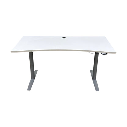 Elektrisk hev/senk skrivebord 140x80 cm, hvit laminat