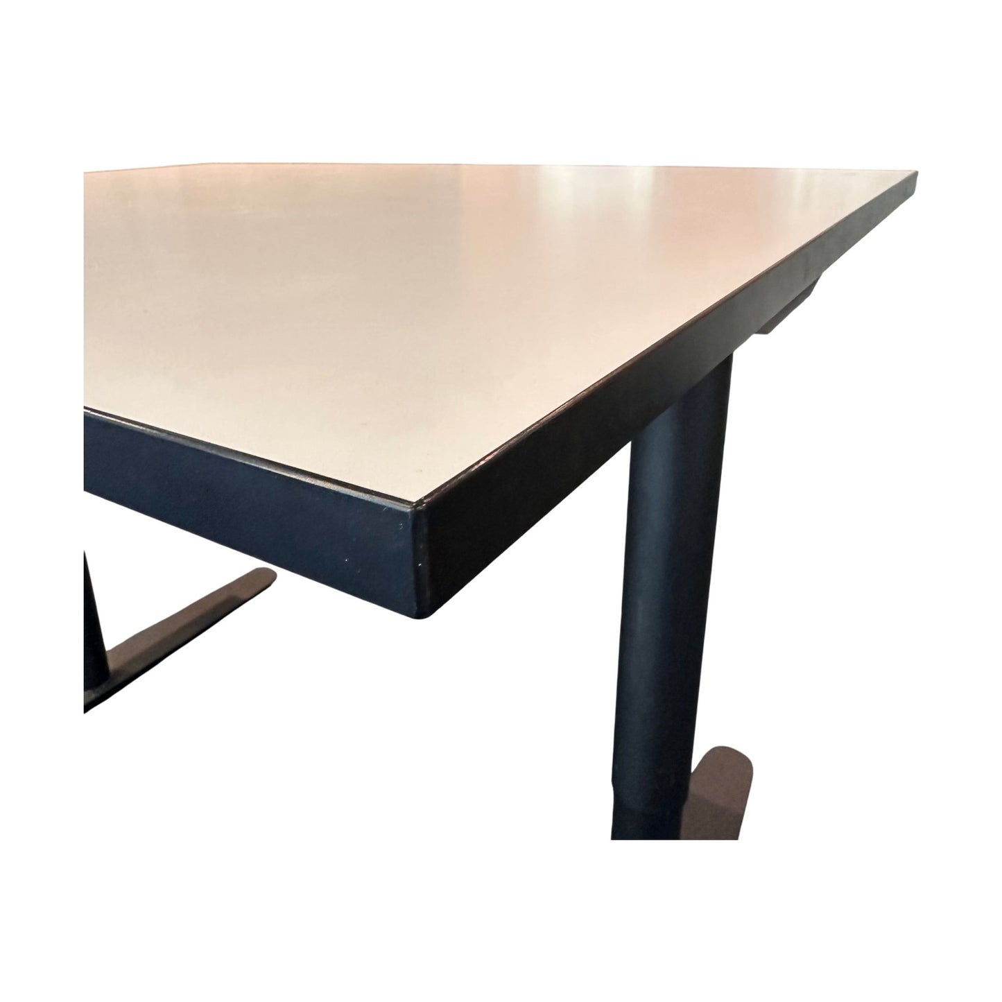 Justerbart skrivebord 100x80 cm, hvit, Edsbyn